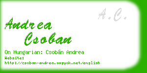 andrea csoban business card
