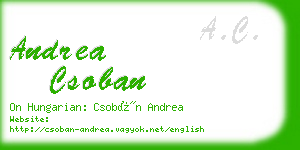 andrea csoban business card